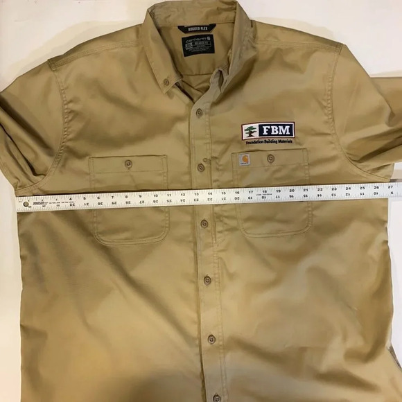 Carhartt Men's Rugged Flex Relaxed Fit Branded FBM Button Up Short Sleeve SZ 2XL - Picture 10 of 12